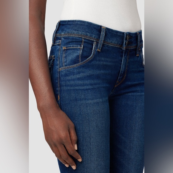Hudson Jeans Collin Mid-Rise Skinny Supermodel Dark Wash Jean Obscurity Size 24 - Picture 6 of 16